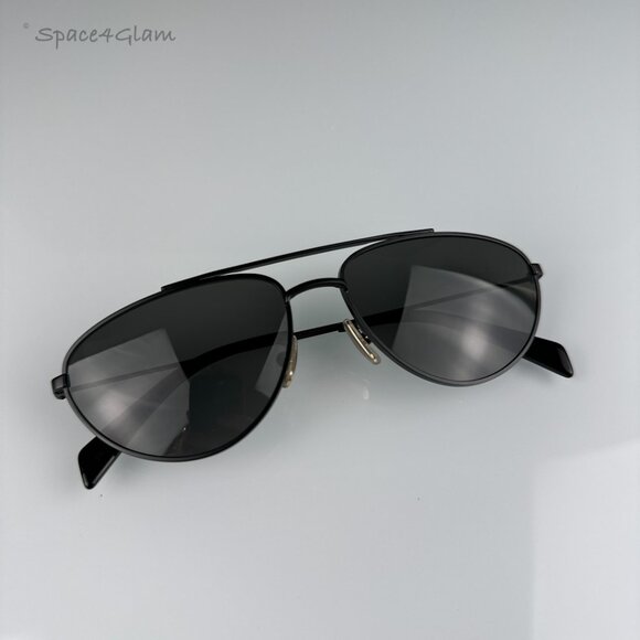 Celine Women Sunglasses CL40077U 02A Matte Black Smoke Pilot BRAND NEW - Picture 6 of 6